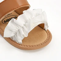 Infant Baby Girls Summer Sandals with Flower Soft Sole Newborn Toddler First Walker Crib Dress Shoes 6