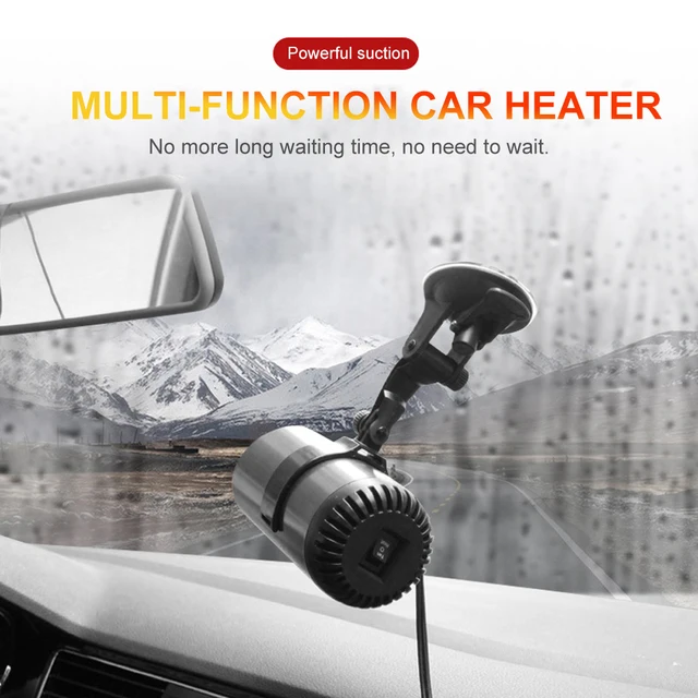 Portable Heating Fan with Suction Holder DC 12V Fast Car Heater Defroster Plug In Automobile Fan for Winter Humid Weather 3