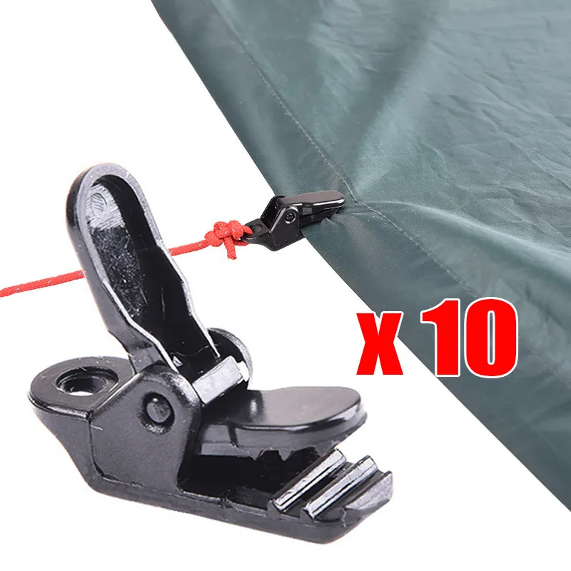 Description Picture 5 of item10pcs Hook Plastic Windproof Clamp Set Survival Grommet Tent Clips Buckle Awning Tarp Fixed Outdoor Camping Tent Accessories