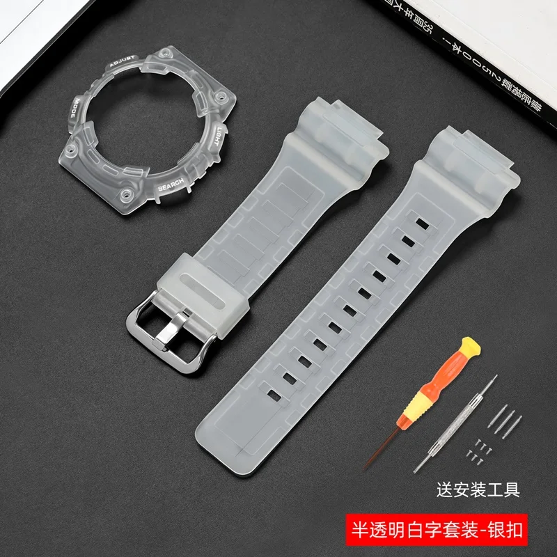 Casio AQ-S810W Watch Strap Cover: Protective Case Frame Bezel Replacement Kit with Tool