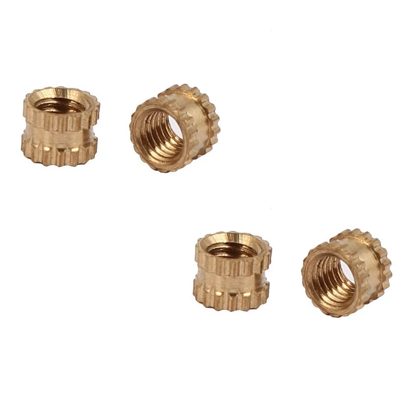 

100PCS M3 X 3Mm Female Thread Brass Knurled Threaded Insert Embedment Nuts & 100PCS M2 X 3Mm