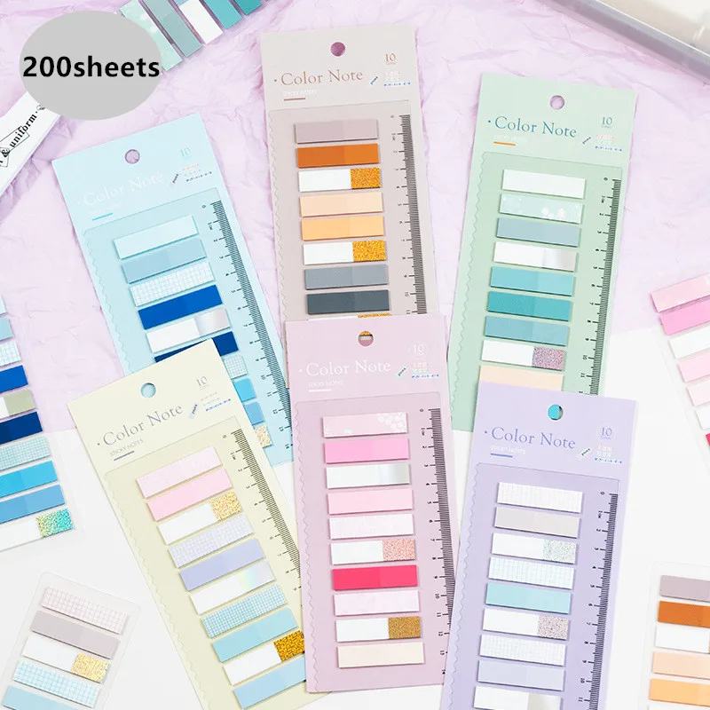 200 Sheets Transparentes Sticky Notes Self-Adhesive Annotation posted it Read Books Bookmarks Tabs Notepad Aesthetic Stationery 300 sheets posted it transparentes self adhesive sticky notes annotation reading books index bookmarks tabs stationery kawaii