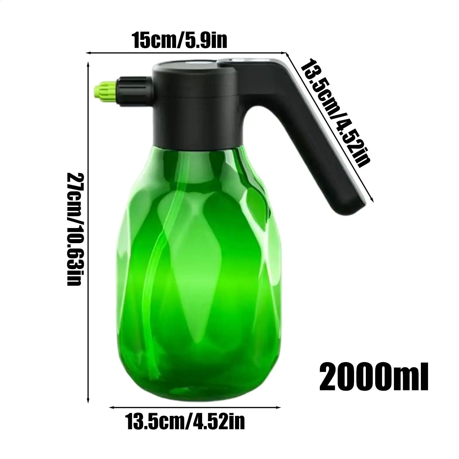 Electric Mister Spray Bottle 2L Rechargeable Watering Device Automatic Plant Mister Bottle For Gardening Lawn Yard Grass Car