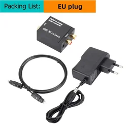 Bluetooth - Enabled Digital to Analog Audio Converter with Coaxial & Fiber Optic Outputs (EU Plug)