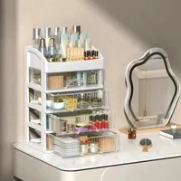 Multi-layer Storage Box Desktop Storage Drawer Hair Decor Cabinet Cosmetics Jewelry Stationery Organizers Makeup Storage 2