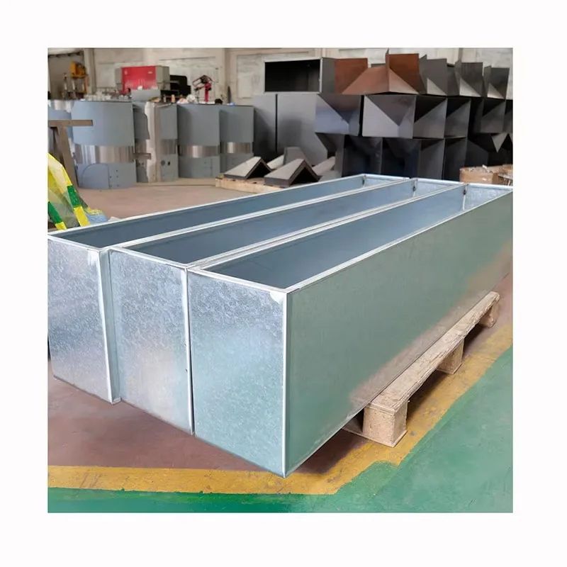 Custom Koteng Steel Garden Großer rechteckiger Metall-Blumentopf, Balkon-Blumentopf aus Eisen