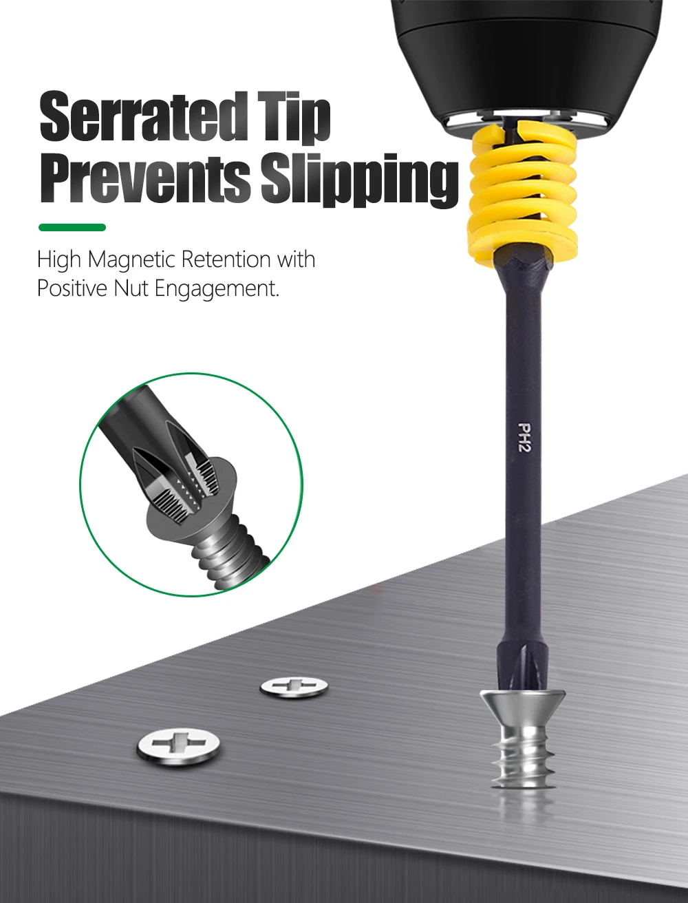 LAVIE 1pc 65/90/110mm Schraubendreher Bit Für Regenbogen Frühling Elektrische Rutschfeste Hand Werkzeuge Teile Power werkzeug Zubehör P51PH2 – Detail 15
