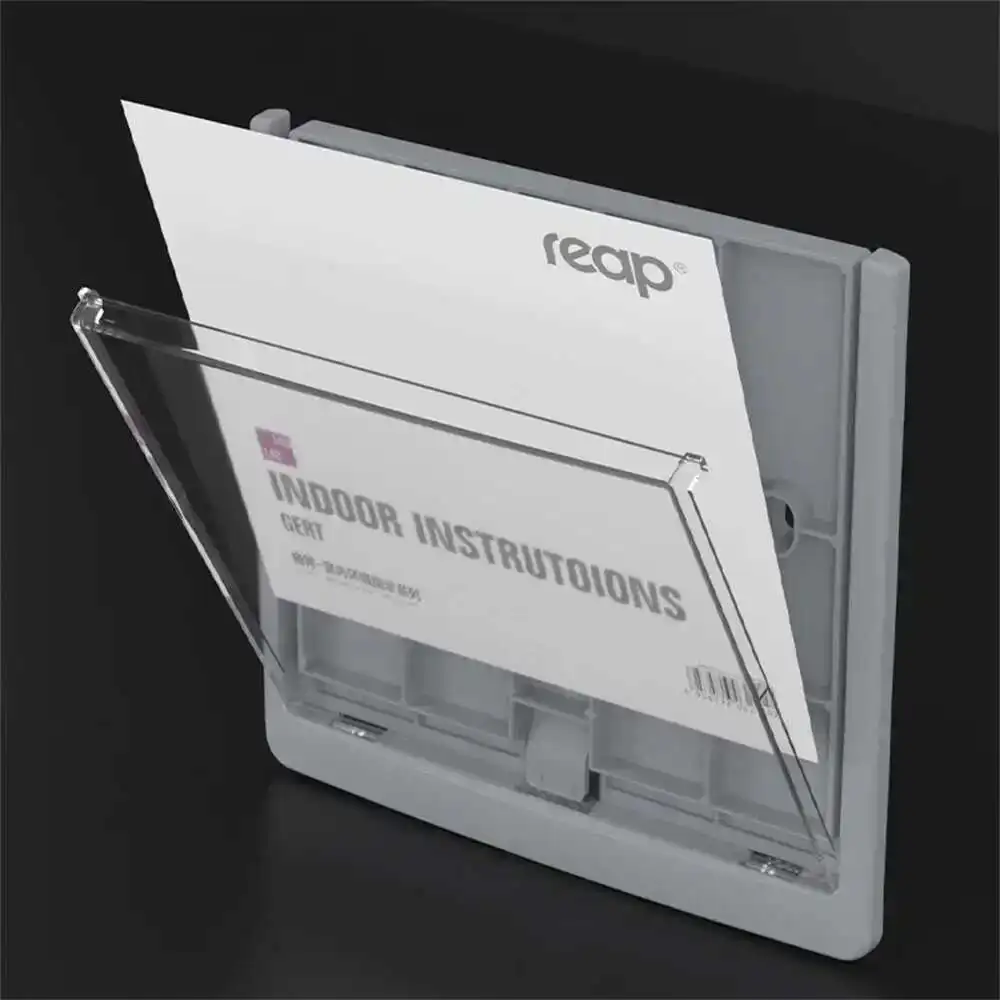 149*64mm Office Business Door Sign Holder Plastic Wall Mount Name Plate Holder, Flat Sign Holder Reusable