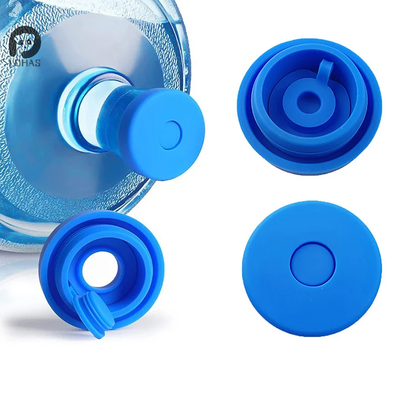 Water Bottle Replacement Lid 3 and 5 Gallon Water Jugs Lid Stopper Silicone Top Cover Drinking Bucket Anti Splash Accessories