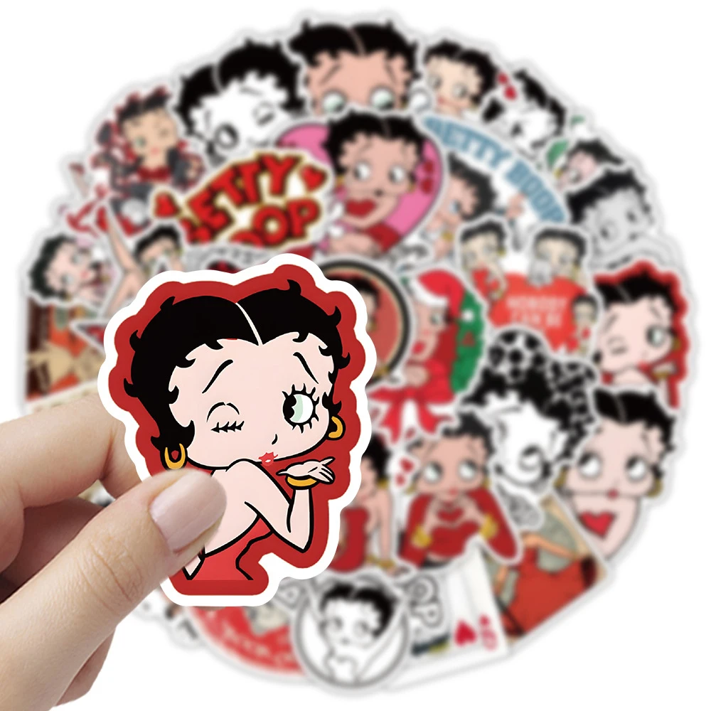 10/30/50pcs Cartoon Star Betty Boop Stickers Cute Sexy Girls Anime Graffiti Sticker Water Bottle Phone Laptop Waterproof Decals