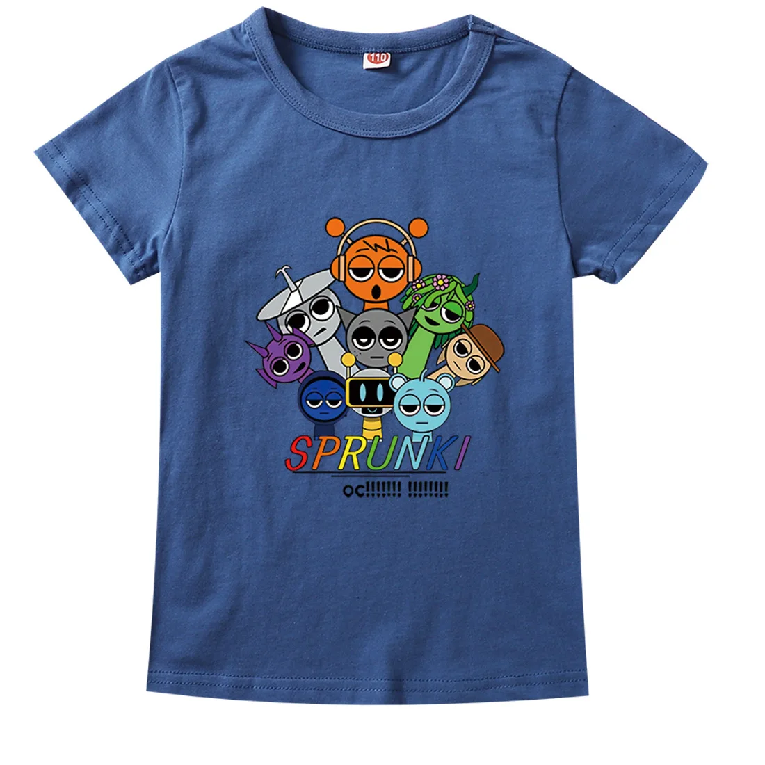 Children's Short Sleeve T-Shirt, Spunki, Horror Game, Incredibox, Tops, Cartoon Clothes, Tees, Girls, Boys, Kids 5