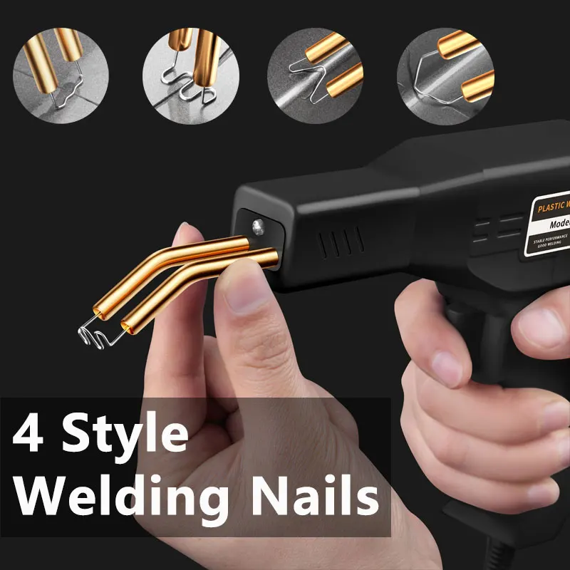 50W Plastic Welder Kit portable Car Body Crack Repair Welding Gun Machine Rapid Fever Auto Fender Bumper Repair Kit With Nail 4