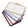 Fashion Metal Card Cover Case Bank Business Work Card Holder with ABS Retractable Badge Reel Lanyard Credit ID Card Badge Bag 6