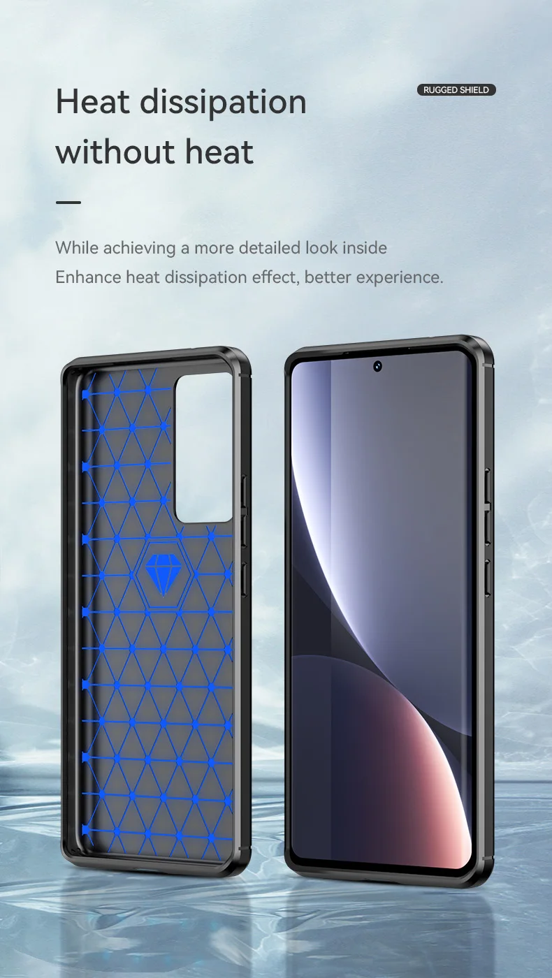 For Xiaomi Mi 12 Pro Case Shockproof Soft TPU Carbon Fiber Brushed Texture Cases For Xiaomi Mi12 Mi 12X 12 Pro Cover