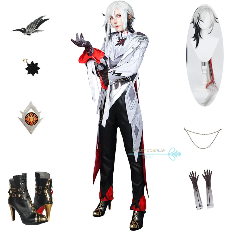 

Arlecchino Cosplay Game Genshinimpact Arlecchino Cosplay Costume Wig Shoes Full Set Women Anime Role Play Carnival Party Clothes