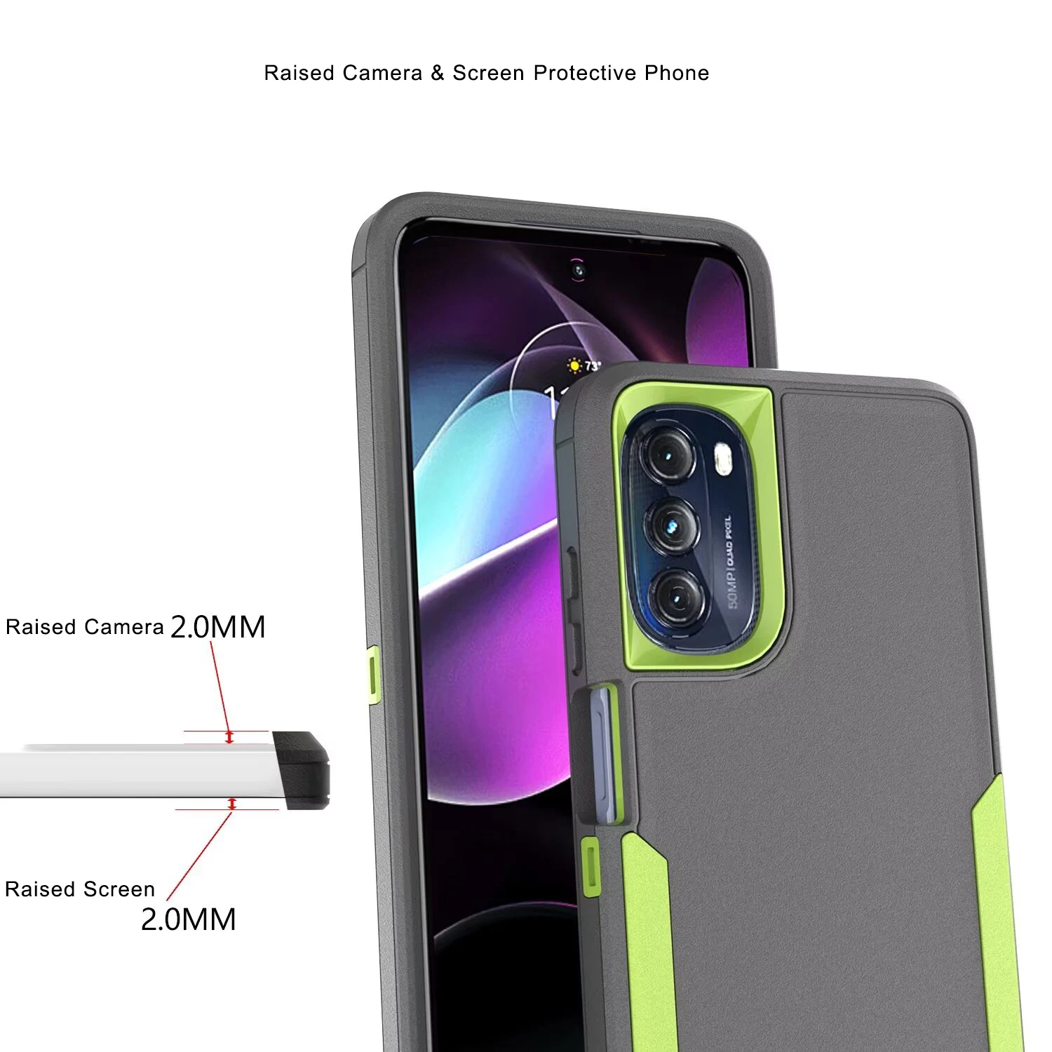 Heavy Duty Shockproof Protective Bumper Case with Magnetic Car Mount
