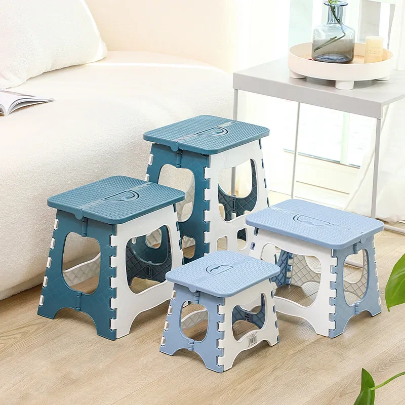 Household Folding Stool Thickened Plastic Outdoor Fishing Camping Portable Bench Children's Adult