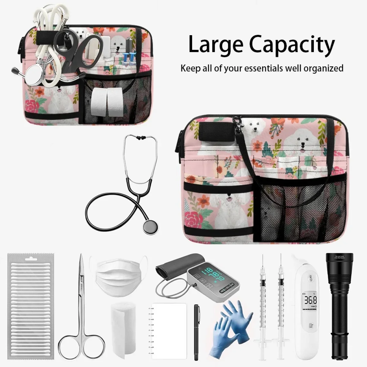 New Schnauzer Floral Luxury Adjustable Women's Fanny Pack Animal Lovers Gift  Multi Pocket Organizer Pouch Tool Holder Sac Femme