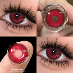 EYESHARE Natural Look Yearly Colored Contact Lenses - Brown, Blue, Gray, or Green (POLARIS - RED)