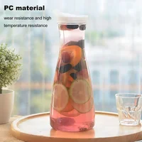1100/1600ML Plastic Cold Kettle with Flip-Top Lid Food-Grade Beverage Dispenser Coffee Tea Juice Drink Jug for Home Bar Kitchen 3