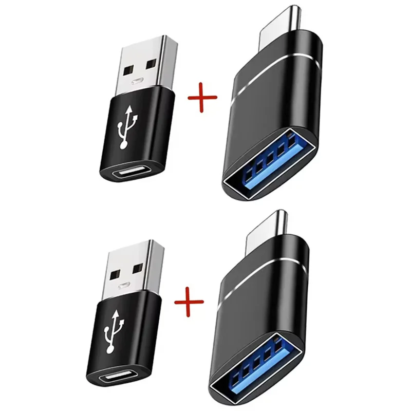 Adaptador de cargador USB 3,0 a tipo C OTG, conector tipo C a USB macho a tipo c, convertidor adaptador para PC, MacBook, coche, USB, ipad, 2 uds.