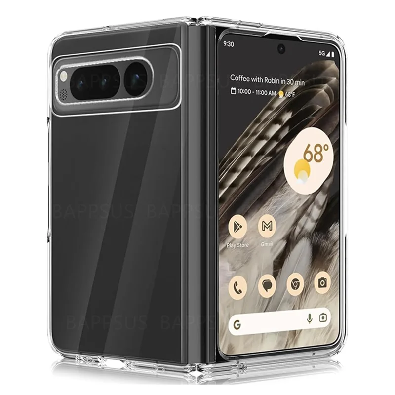 Custodia Trasparente Per Google Pixel Fold 5G 7.6 "Frame Shell Acrilico Cover Rigida Antiurto Per Google Pixel Fold Custodie Trasparenti
