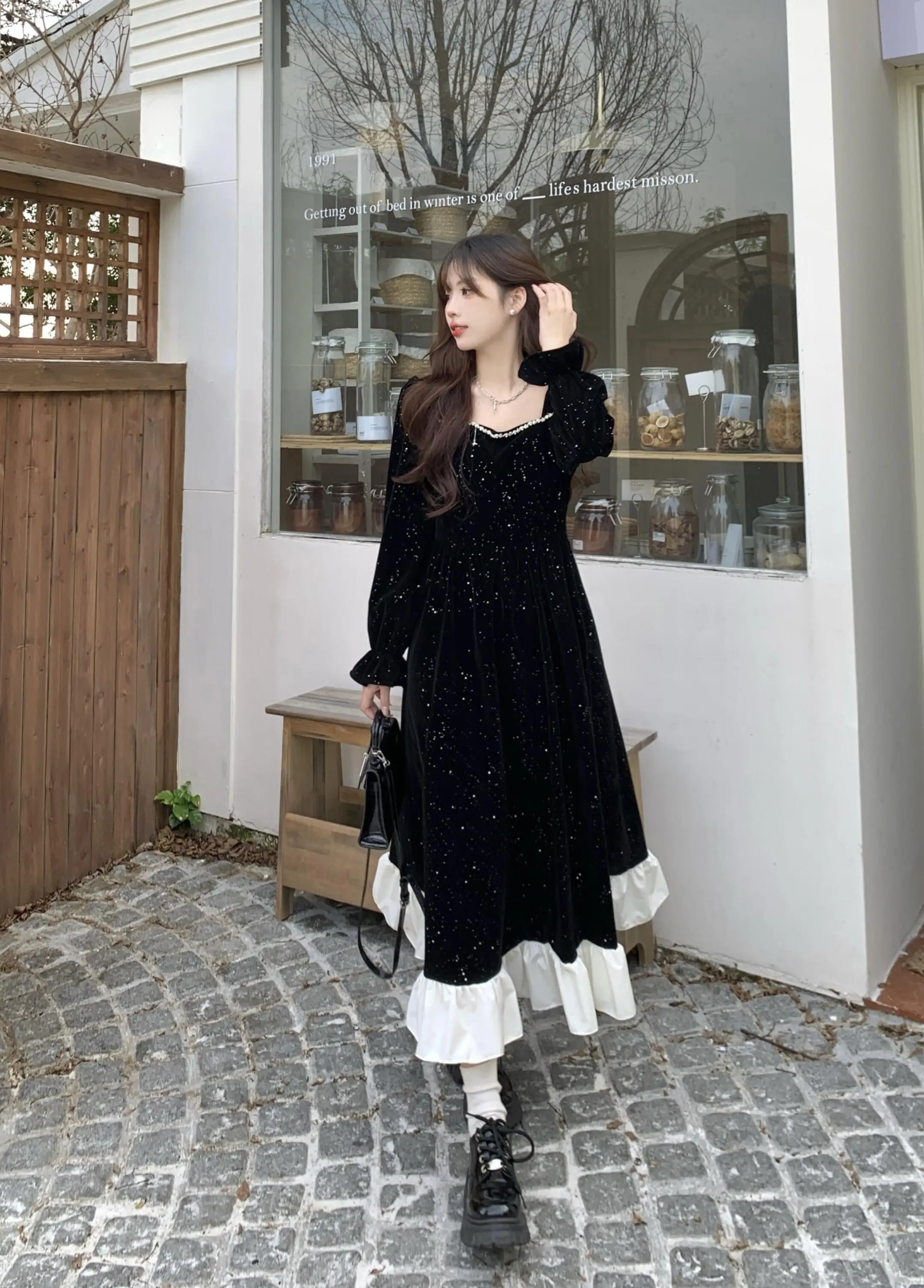 美品※エレガントコート※羽織り※高級感※マリナリナルディ X Lサイズ Red Midi Dress for Women Christmas Velvet High Waist Elegant