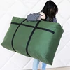 Heavy Duty Extra Large Capacity Storage Bags Green Thickened Canvas Moving Bags Moving Supplies Space Saving Clothes Organizer 2