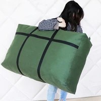 Heavy Duty Extra Large Capacity Storage Bags Green Thickened Canvas Moving Bags Moving Supplies Space Saving Clothes Organizer 2