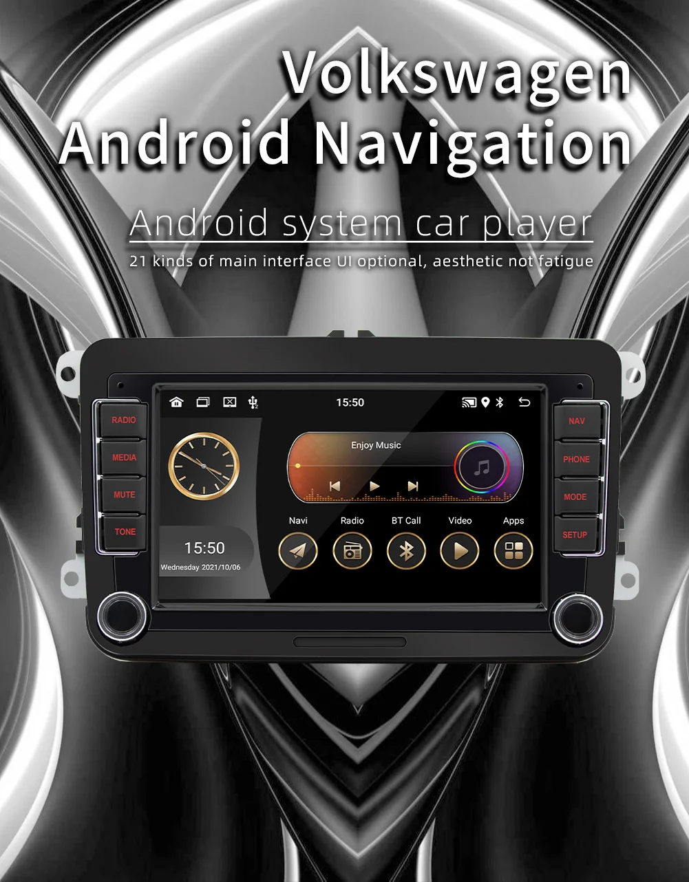 Ptopoyun 2din Android Car Radio for VW/Passat b5 6/Golf/Touran