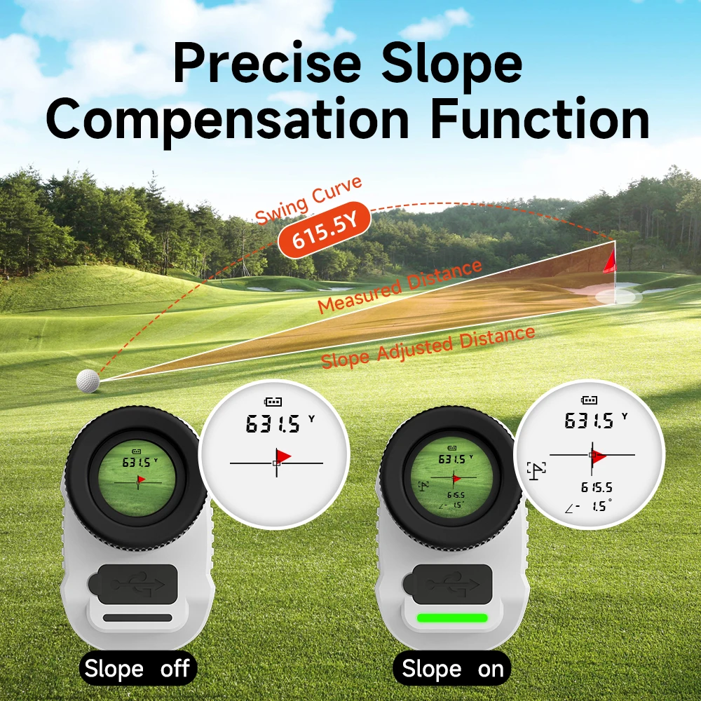 MINI Golf Rangefinder with Flag Locking Vibration Multi Functional Laser Range F