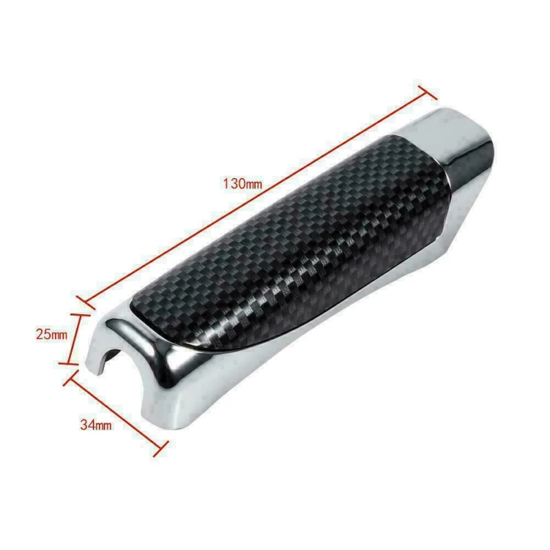 Black Carbon Fiber Handbrake Cover SUV Car Hand Brake Protector Decor Cover Auto Accessories