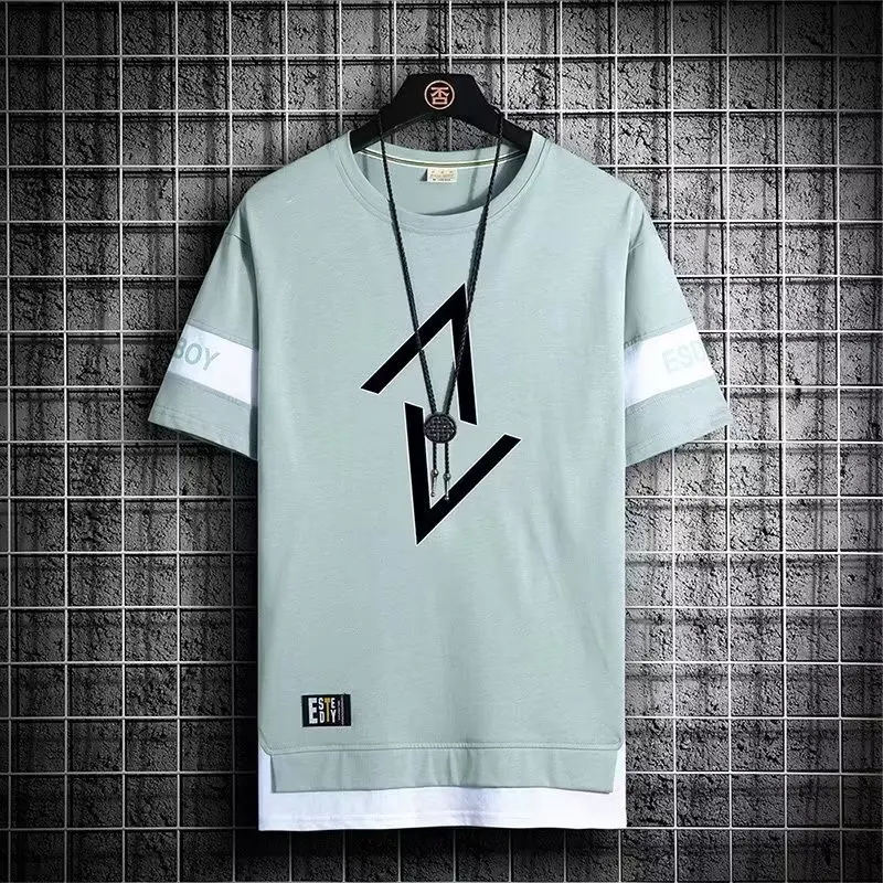 T 셔츠 브랜드 남성 의류 티셔츠 패션 반팔 티셔츠 streetwear 여름 라운드 넥 티셔츠 남자 스포츠 sportwear 빈티지