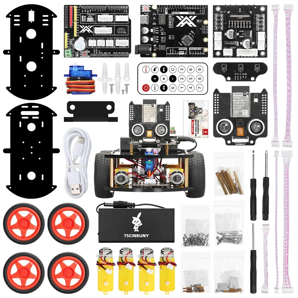 For ESP32 Cam Smart Robot Car For WiFi Wireless Transmission 4WD Kit Robotic
