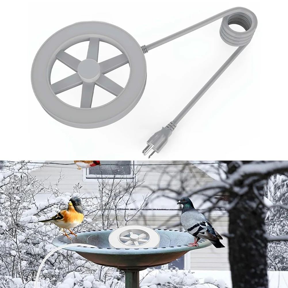 

1pcs Bird Bath Heater - Ideal 128x25mm For Winter Outdoor Use For Garden Patio Yard Lawn Small Containers Home Tool Parts