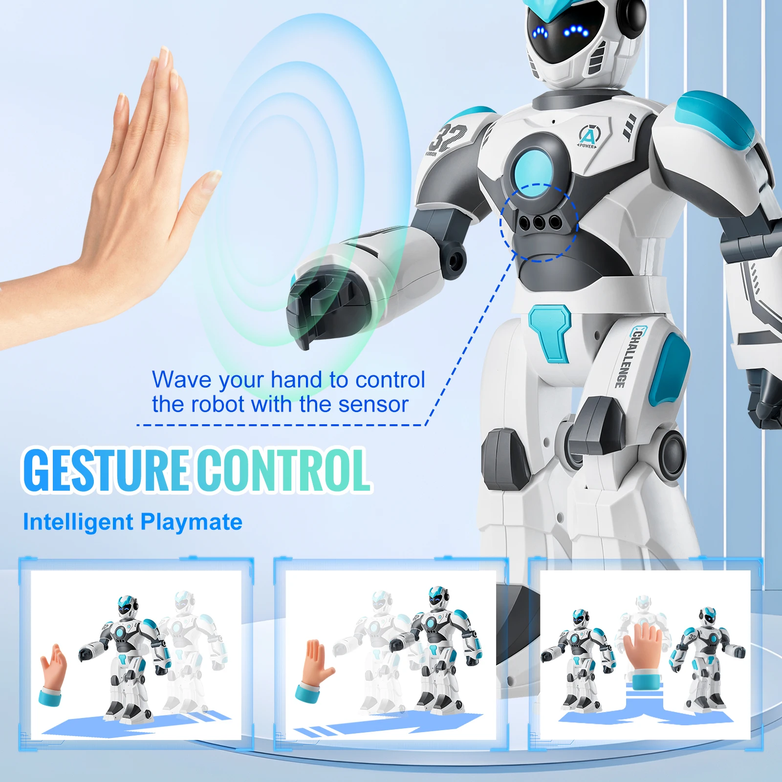 VEVOR RC Robot Toys Mechanical Combat Police Early Education Intelligent Robot Electric Singing Dancing Children's Birthday Gift 4