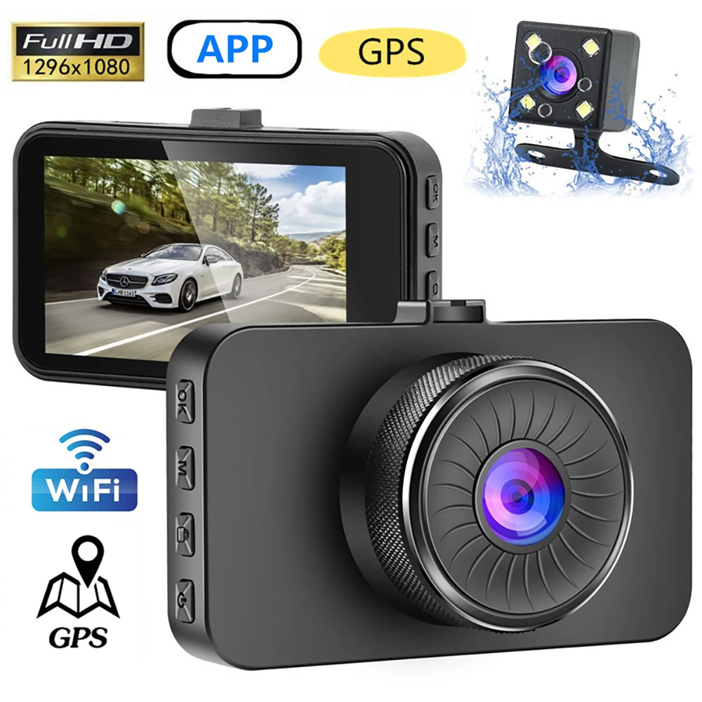 

Car DVR WiFi Full HD 1080P Dash Cam Rear View Vehicle Camera Video Recorder Night Vision Auto DVRs Dashcam GPS Car Accessories