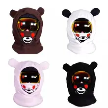 

Ski Headgear Warm Ski Face Protection Windproof Cute Bear Cartoon Winter Snow Cover for Cycling Skiing Adult Hunting Headgear