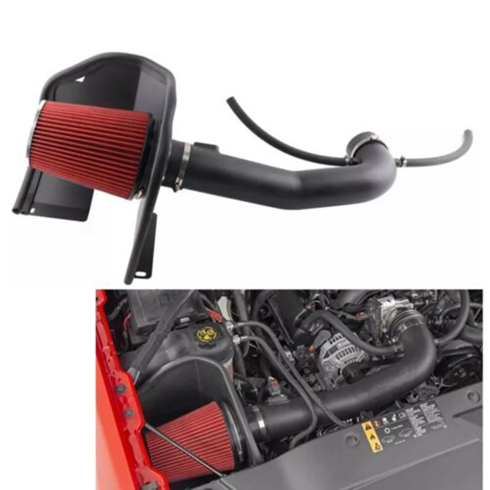 

USA FREE SHIPPING Black Cold Air Intake System + Filter Shield for 14-18 Chevy GMC 1500 5.3L 6.2L