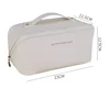 Portable Large Travel Cosmetic Bag Cosmetic Makeup Storage  for Women Leather Makeup Organizer Female Toiletry Pouch Zipper Bag 6