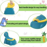 Kids Portable Potty Training Toilet, Cartoon Potty Training Seat, Toddler Potty Chair for Baby Boys and Girls, Non-Slip, PP 2
