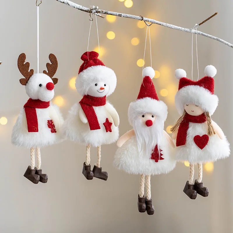 

Christmas Plush Doll Cloth Santa Claus Snowman Elk Hanging Pendant Merry Christmas Tree Decorations for Home Xmas Ornaments Noel