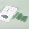 Green Aventurine Gouache Scraper Natural Jade Stone Guasha Set Neck Body Facial Massager Wrinkle Remover Beauty Tools Skin Care 3