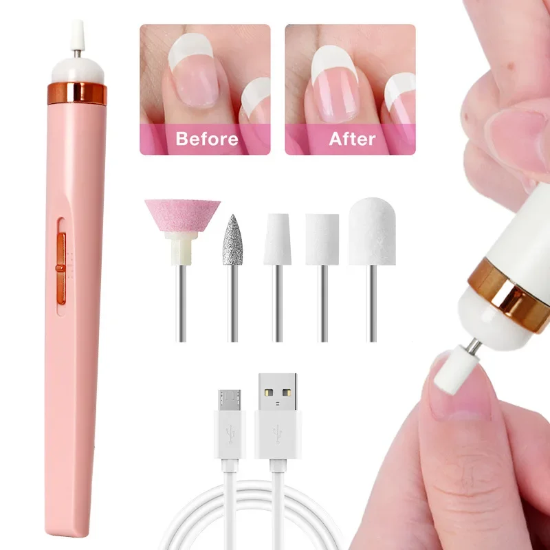 Electric Nail Drill Acrylic Electric Nail Drill Portable Nail Drill Machine Professional Bits for Nails
