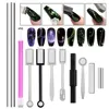 10Pcs Nail Magnet Tool Set Magnet Plate Wand Board Magnetic Pen Stripe Nail Magnet Double Ended Magnet Wand Magnet Stick Cat Eye 1