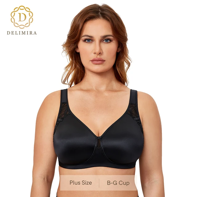 DELIMIRA Women's Minimizer Plus Size Full Coverage Wireless