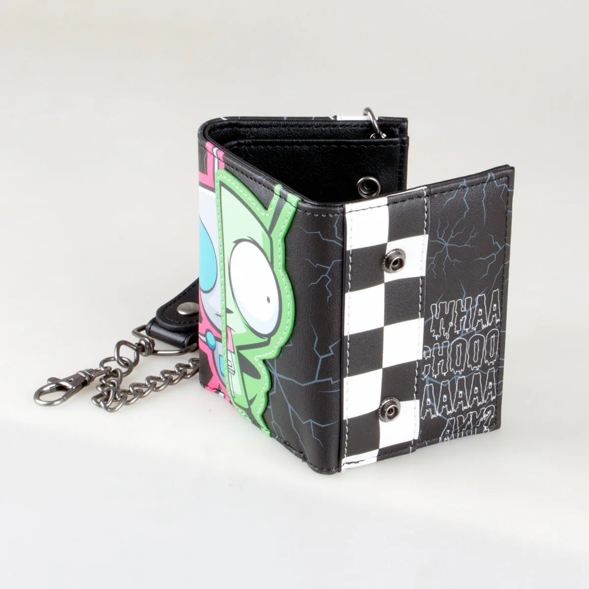 High-Quality Printed Triple-Fold Chain Wallet Fashionable Personalized Card Holder with ID Window