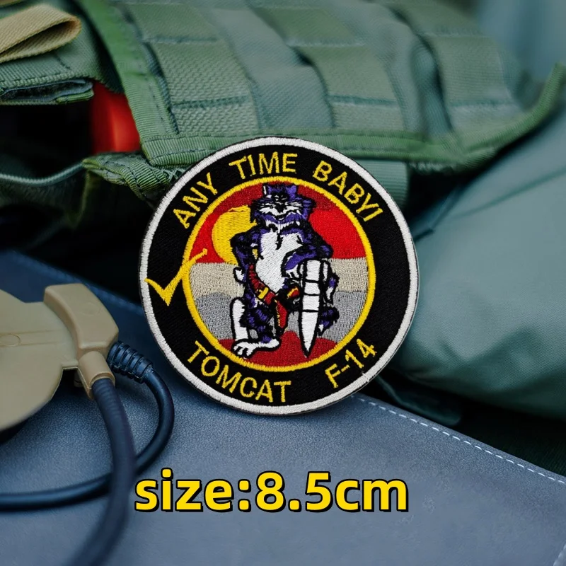 Area 7, Top Gun Moral-Abzeichen, bestickte Aufnäher für Kleidung, taktisches Militär-Armband mit Klettverschluss, Rucksack, Hut, Helm-Aufkleber – Detail 5