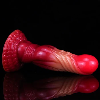 Red/Purple Realistic Monster Dildo soft material Huge Big Penis With Suction Cup Sex Toys for Woman Strapon Female Masturbation 6