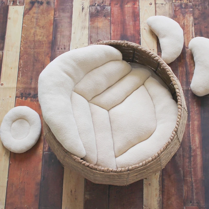 5pcs Newborn Photography Accessories Pillows Assisst Props Studio Basket Filler Baby Posing Nest Pad Photo Shooting Mattress 2